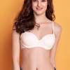 Padded Underwired Demi Cup T-shirt Bra with Balconette Style in White
