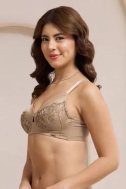 Radiant Lace Padded Non-Wired Bra - Praline