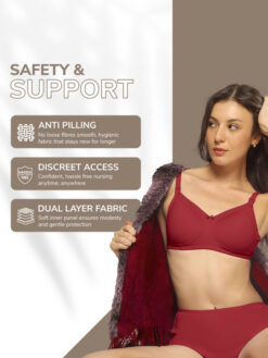 Solid Non-Wired Non Padded Nursing Maternity Bra