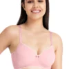Solid Padded Non-Wired T-Shirt Bra - Bridal Rose