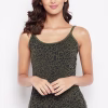 Animal Print Camisole in Olive Green - Cotton