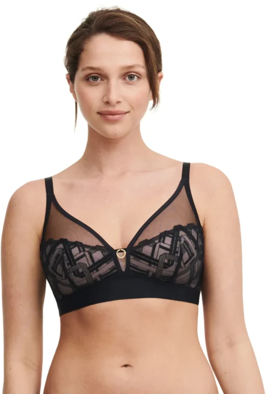 Graphic Support Lace Wireless Bra