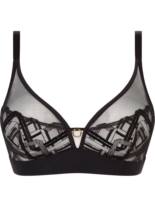 Graphic Support Lace Wireless Bra