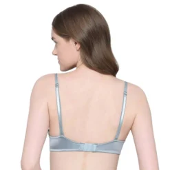 Padded Wired Demi Cup Plunge Neck Party Wear Level 3 Push-up Bra - Blue