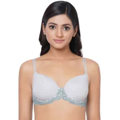 Padded Wired Everyday Wear Medium coverage T-Shirt Bra - Light Blue