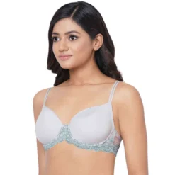 Padded Wired Everyday Wear Medium coverage T-Shirt Bra - Light Blue