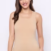 Solid Tank Top in Nude Colour - Cotton