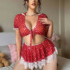 Women Red Baby Doll Nightdress