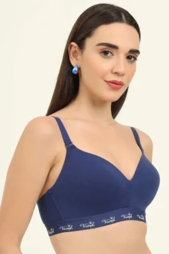 Women's Cotton Wire Free Casual Padded T-Shirt Bra