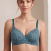 Full Coverage Leaf Print Multiway T-shirt Bra in Classic Blue