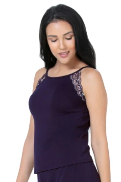 Lace Touch Sleep Camisole - Purple