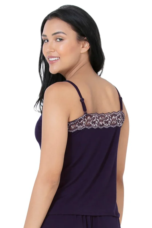 Lace Touch Sleep Camisole - Purple