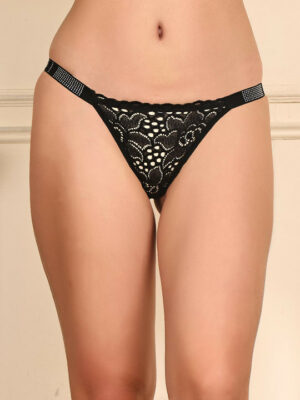Low-Rise Polyester Sexy Lace Bikini Panty