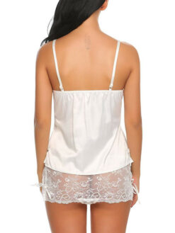 Satin Strappy Cami Lace Short Nightdress
