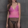 Sheer Babydoll with Matching G-String in Pink - Lace