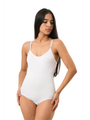 Women Adjustable Strap Thong Bodysuit Body Shaper