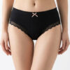 Women Black Self Design Lace Assorted Basic Briefs