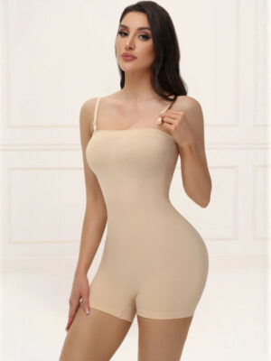Womens Naylon Beige Seamless Sweat-Free Slimming Body Shaper