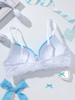 1pc Lace Patchwork Sexy Push Up Romantic Wireless Bra