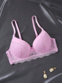 1pc Lace Patchwork Sexy Supportive Romantic Bra