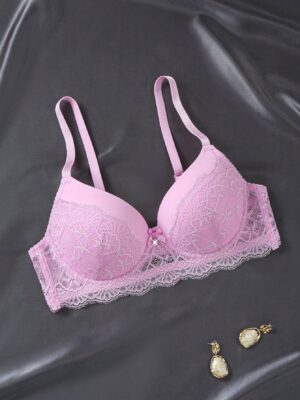 1pc Lace Patchwork Sexy Supportive Romantic Bra