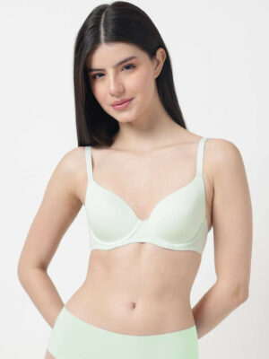 Cotton Mix Non Wired Lightly Padded Full Cup Bra