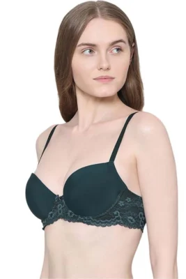 Everyday Wear Smooth Finish Fashion Bra - Dark Green