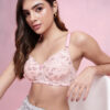 Floral Printed Full Coverage Lightly Padded Bra - Pink