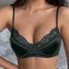 Green Lace Push-Up Cotton Cup Sexy Bra