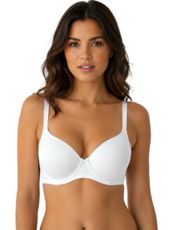 Medium Coverage Lightly Padded Fancy Bra - White