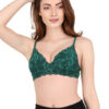 Medium Coverage Underwired Heavily Padded Floral Bra
