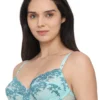 Non Padded Bridal Wear Medium coverage Fashion Bra - Aqua