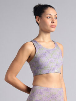 Women Purple Reversible Yoga High Support Bra