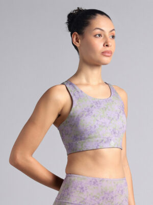 Women Purple Reversible Yoga High Support Bra