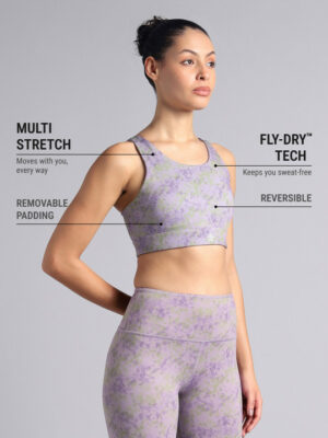 Women Purple Reversible Yoga High Support Bra