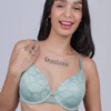 Women Sexy T-Shirt Lightly Padded Bra - Blue
