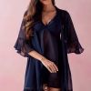 Chic Basic Robe in Navy - Lace & Georgette