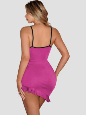 Fancy Baby Doll Nighty with Asymmetric