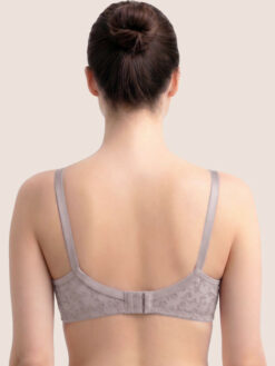 Full Coverage Grey Floral Bra
