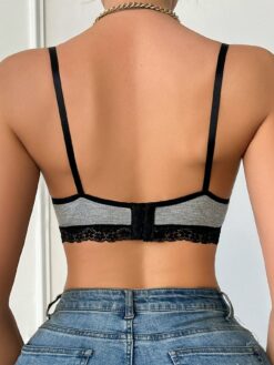 Maternity Contrast Lace Nursing Bra