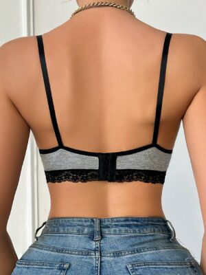 Maternity Contrast Lace Nursing Bra