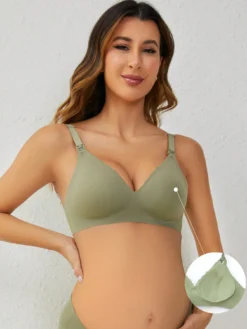 Maternity Seamless Solid Color Bra