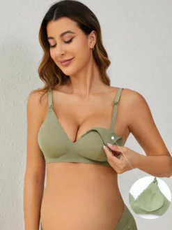 Maternity Seamless Solid Color Bra