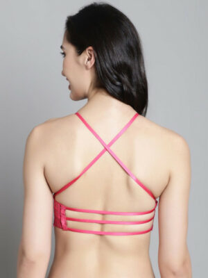 Medium Coverage Underwired Lightly Padded Bra - Pink