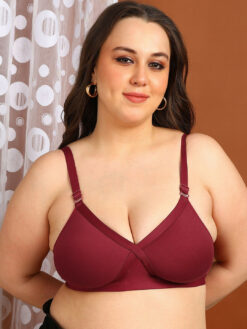 Medium Padded Cross-Design Plus-Size Bra