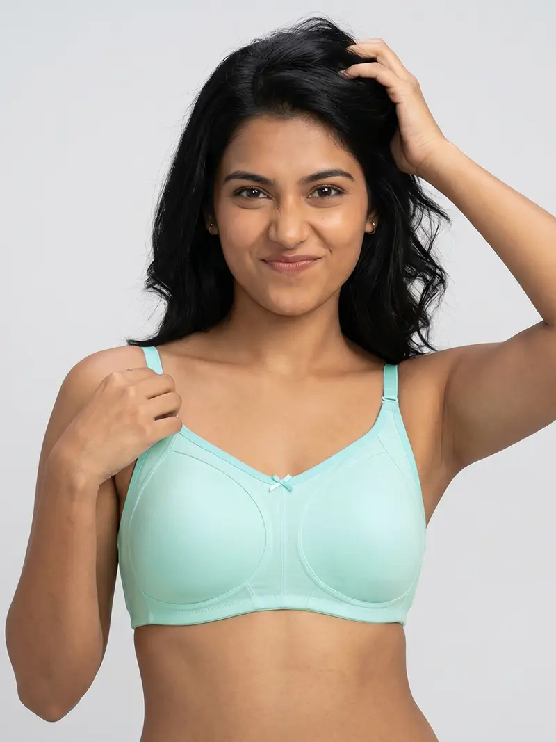 Non Padded Wirefree Fancy Bra - Sea Green