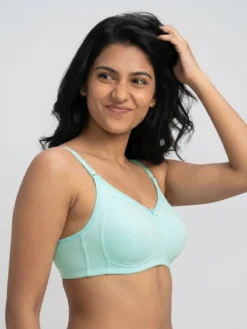 Non Padded Wirefree Fancy Bra - Sea Green