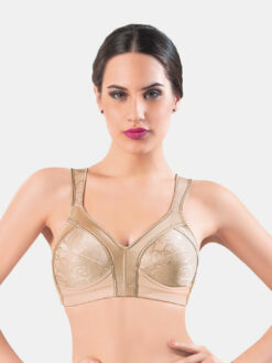 Nude-Coloured Embroidered Bra