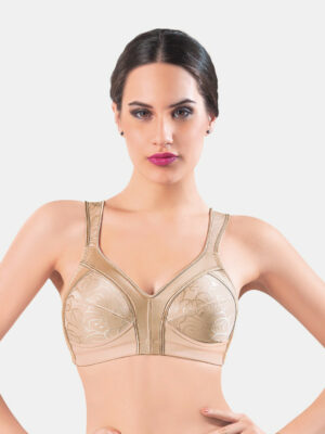 Nude-Coloured Embroidered Bra