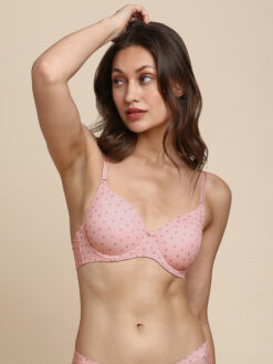 Printed Lightly Padded T-shirt Bra With All Day Comfort